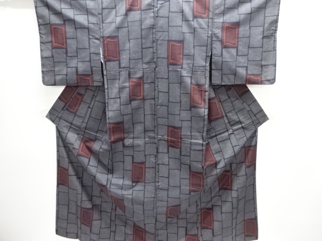 JAPANESE KIMONO / NISHIJIN DENSHO TSUMUGI / WOVEN ROOF TILES